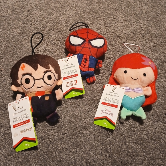 Marvel Spiderman, Disney princess Ariel, and Harry Potter Plush Ornament Toys - Picture 7 of 8